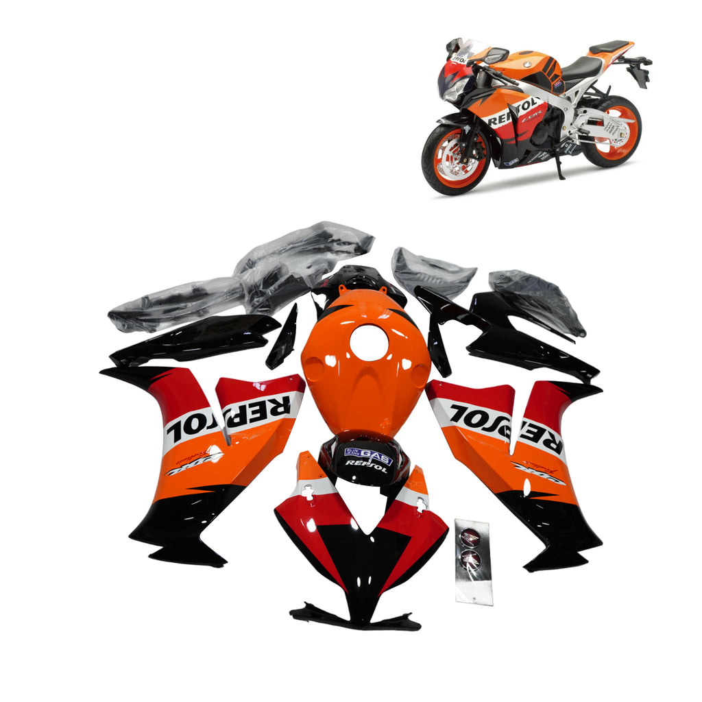 Honda CBR 1000 RR 2012-16 Full Body Cover MS Injection Mold Orange Black Fairing Kit - 839002