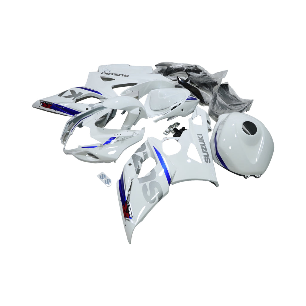 GSX-R1000 2005-06 Motorcycle Bodywork Full Fairing Kit Glossy White - 839424