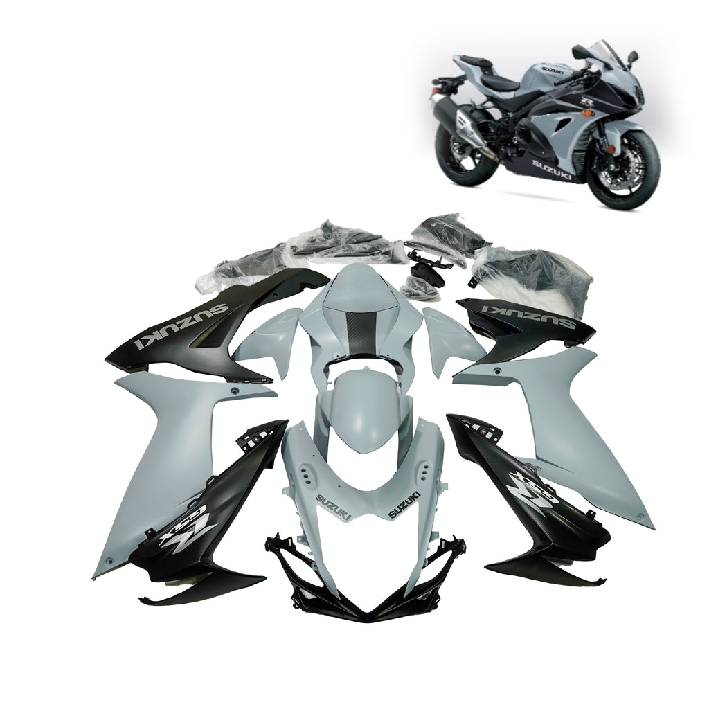 Suzuki GSXR600/750 2011-2022 Plastic Bodywork Complete Fairing Kit Black Silver - 839442