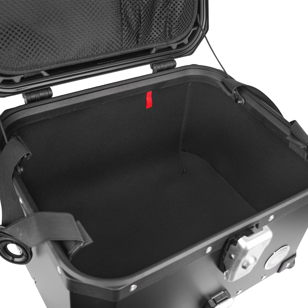 COOCASE Q1-J2 Motorcycle Top Case Tail Box, Storage Luggage Trunk Black 45L_3