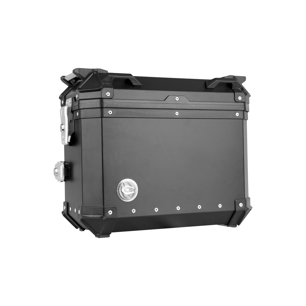 Compact Tail Case COOCASE Black 28L Motorcycle Tail Saddle Box Aluminum Rear Case UAE