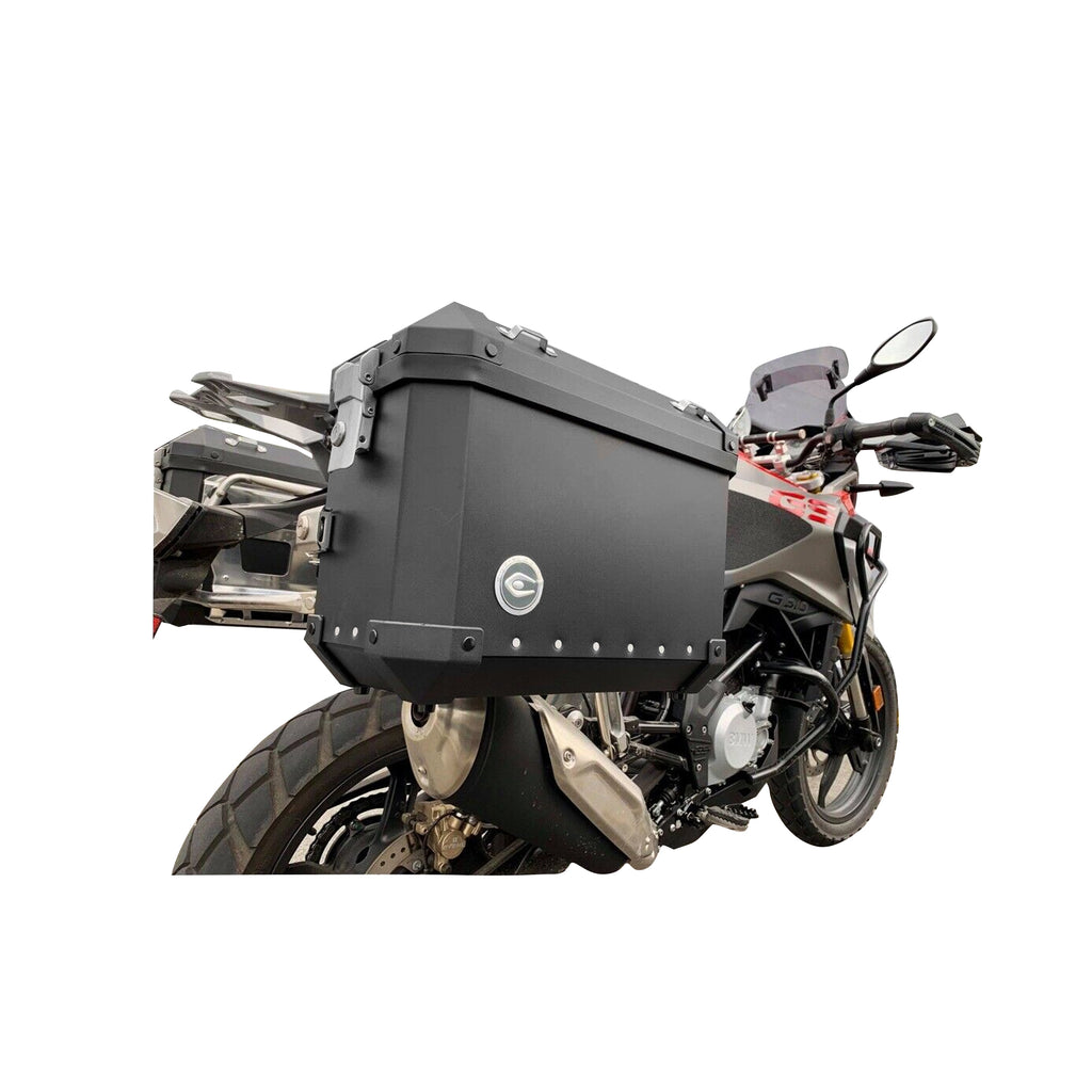 Compact Tail Case COOCASE Black 28L Motorcycle Tail Saddle Box Aluminum Rear Case UAE