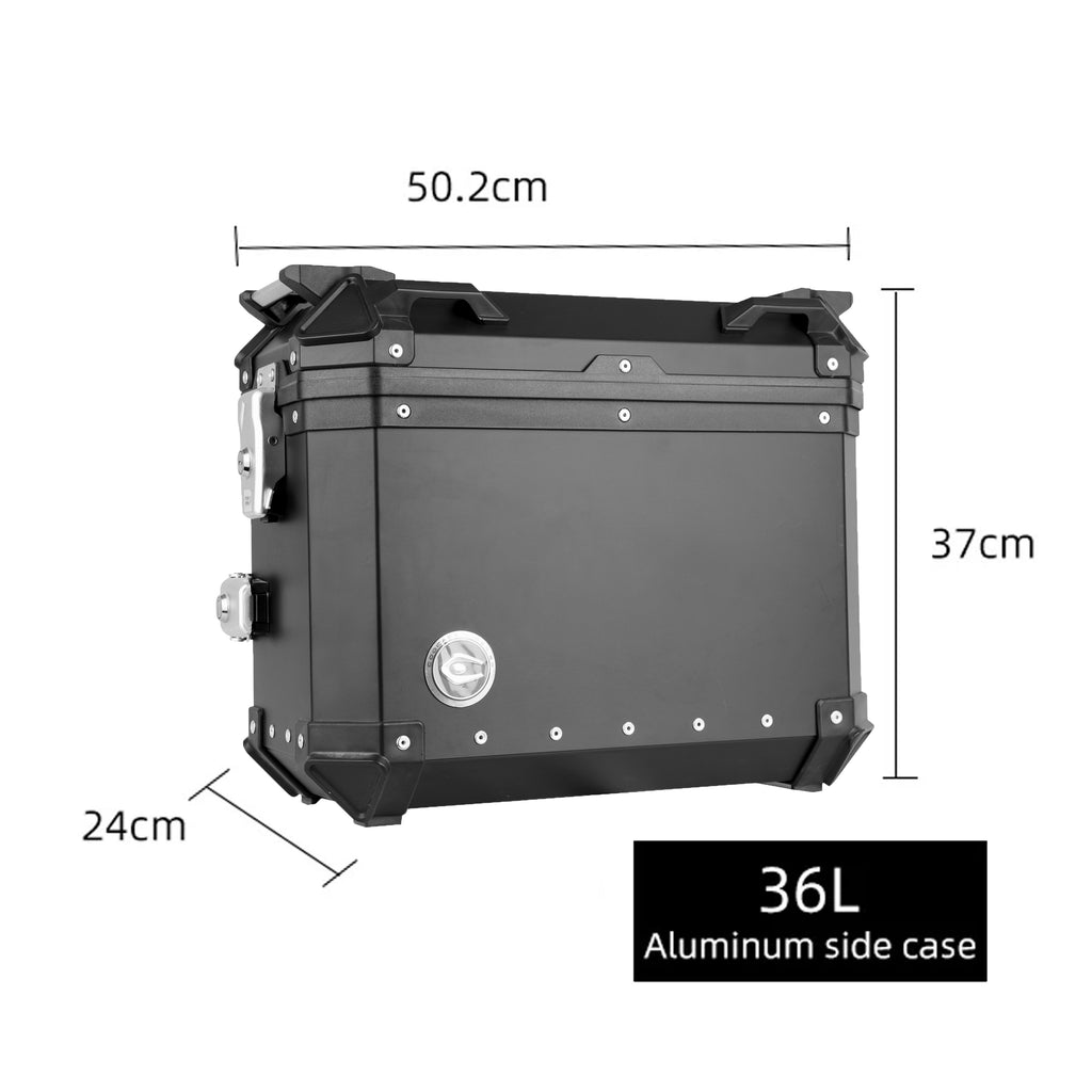 COOCASE X2-J2 Motorcycle Aluminum Storage Side Box, Saddle Box 36L (1 Pair)_2