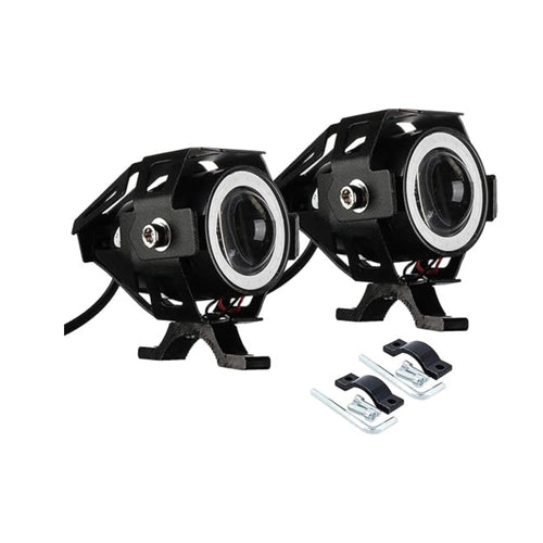 U7 Mini LED Motorcycle Fog Light with Angel Eye Ring & Flashing Beam_1