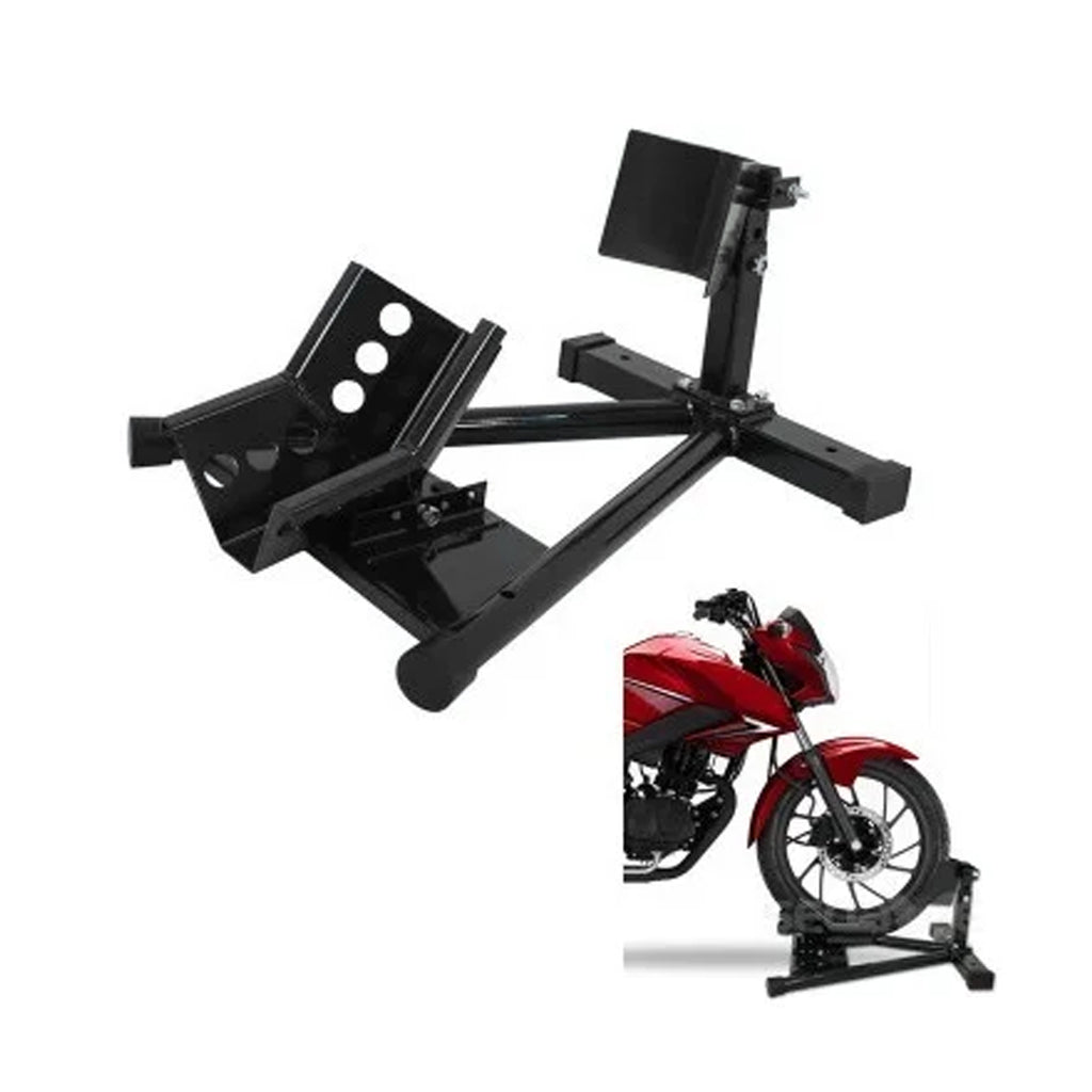 Adjustable Motorcycle Front Wheel Stand Auto Support Platform Tire Repair Tool - 861207