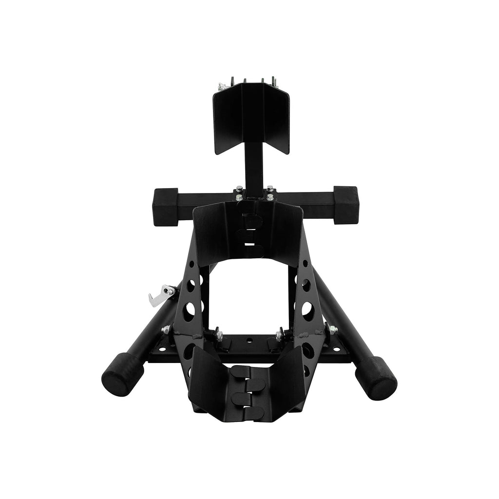 Motorcycle Stand and Wheel Chock with Clamps Black - 861212