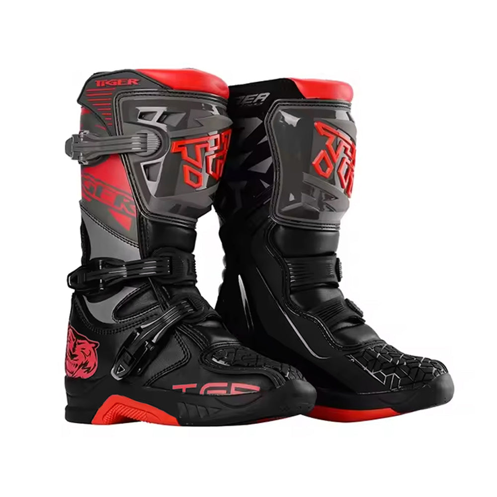 Tiger Racing T2 Motorcycle Motocross Boots Black/Gray - 863375_1