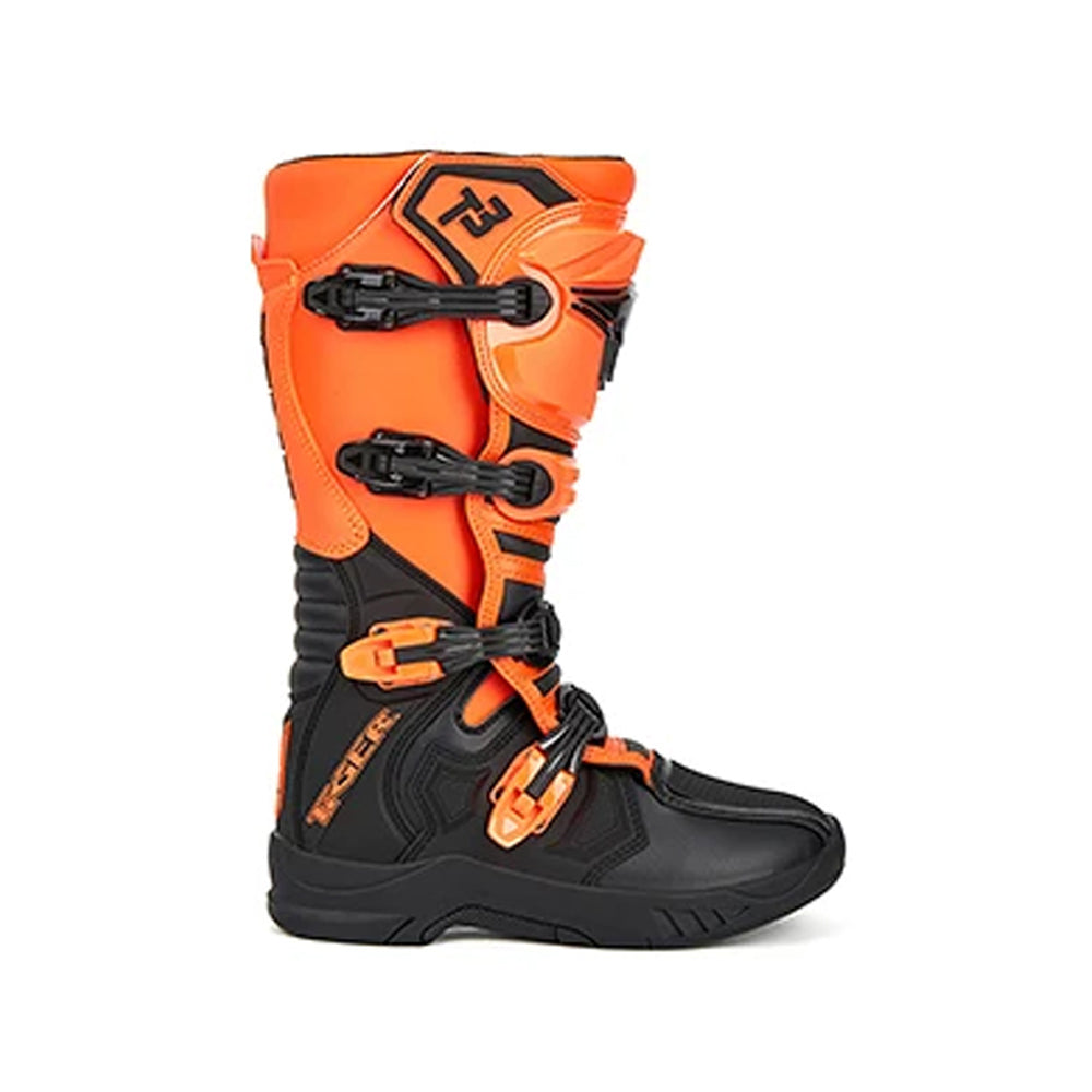 Tiger Motocross Motorcycle Boots T3 Adult Black & Orange - 863376_2