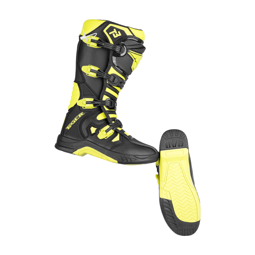 TIGER Motocross Premium Off-Road Riding Boots T3 Black Green UAE