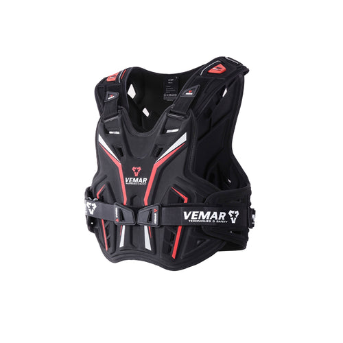VEMAR S-187 BK-RD Motorcycle Chest & Back Protector_1