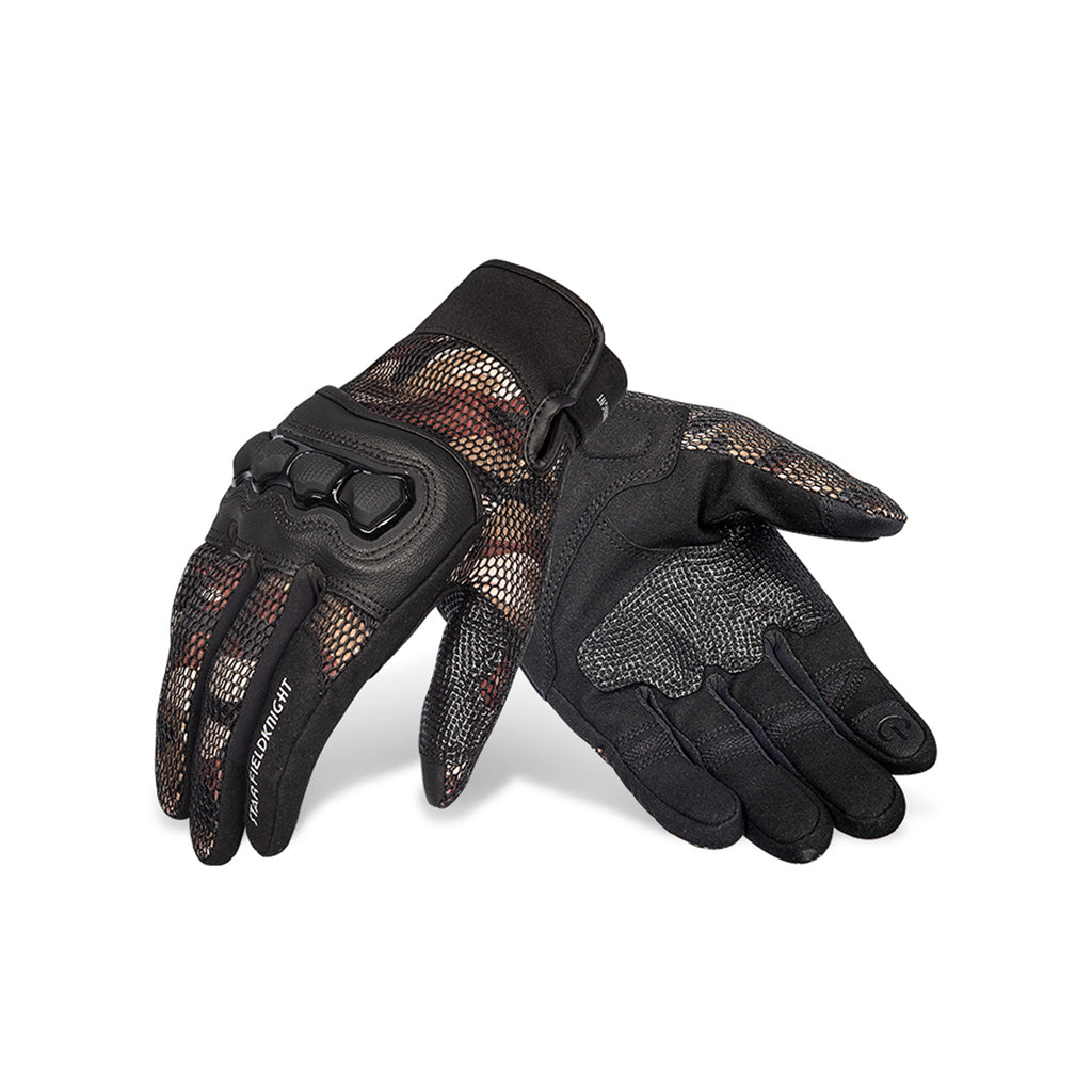 SKG Brown Motorcycle Full Finger Touch Screen Outdoor Riding Protection Gloves_2