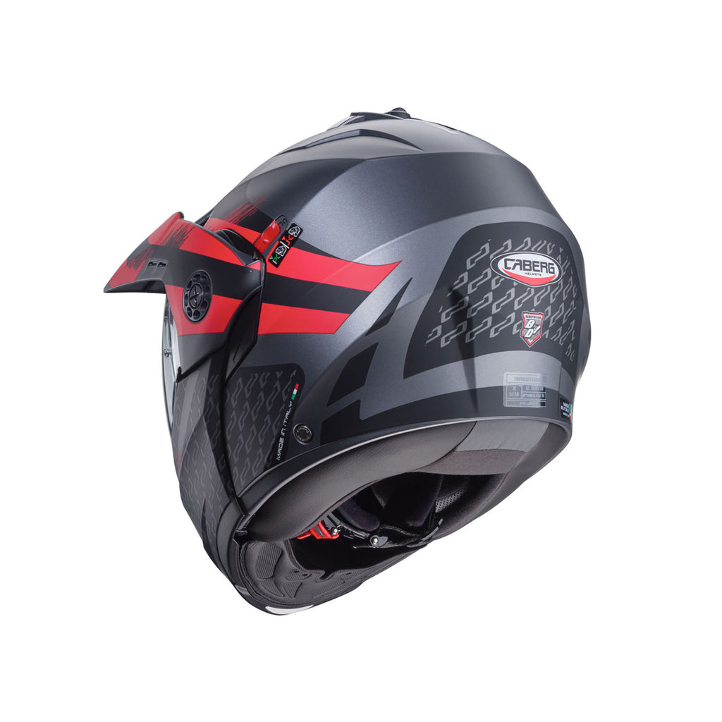 CABERG TOURMAX X SARABE Flip-Up Motorcycle Helmet Matte Gun Black, Red- 870276