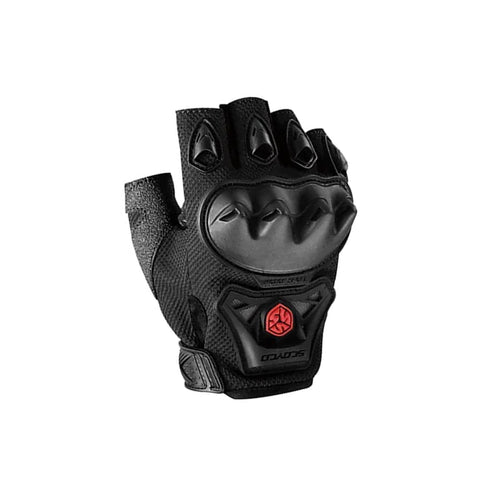 SCOYCO MC29D Motorcycle Gloves Half Finger Black-849916BL-1