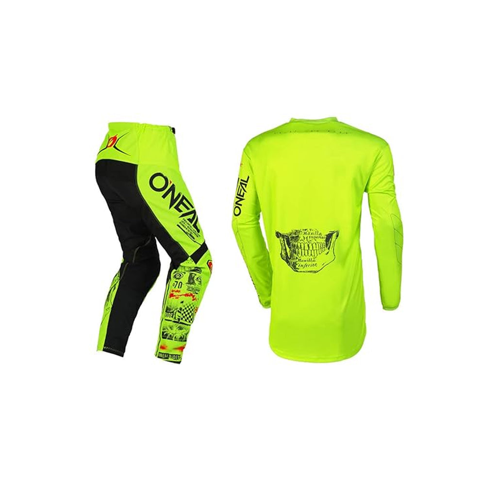 O'NEAL Custom Motocross Jersey & Pants Set Kinder Attack Neon Yellow/Black - 872365_2