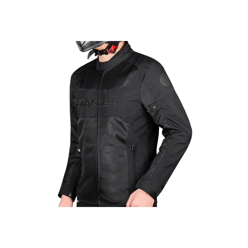 SFK Men's Summer Motorcycle Jacket: Black Elegant Motocross Racing Suit - 873342