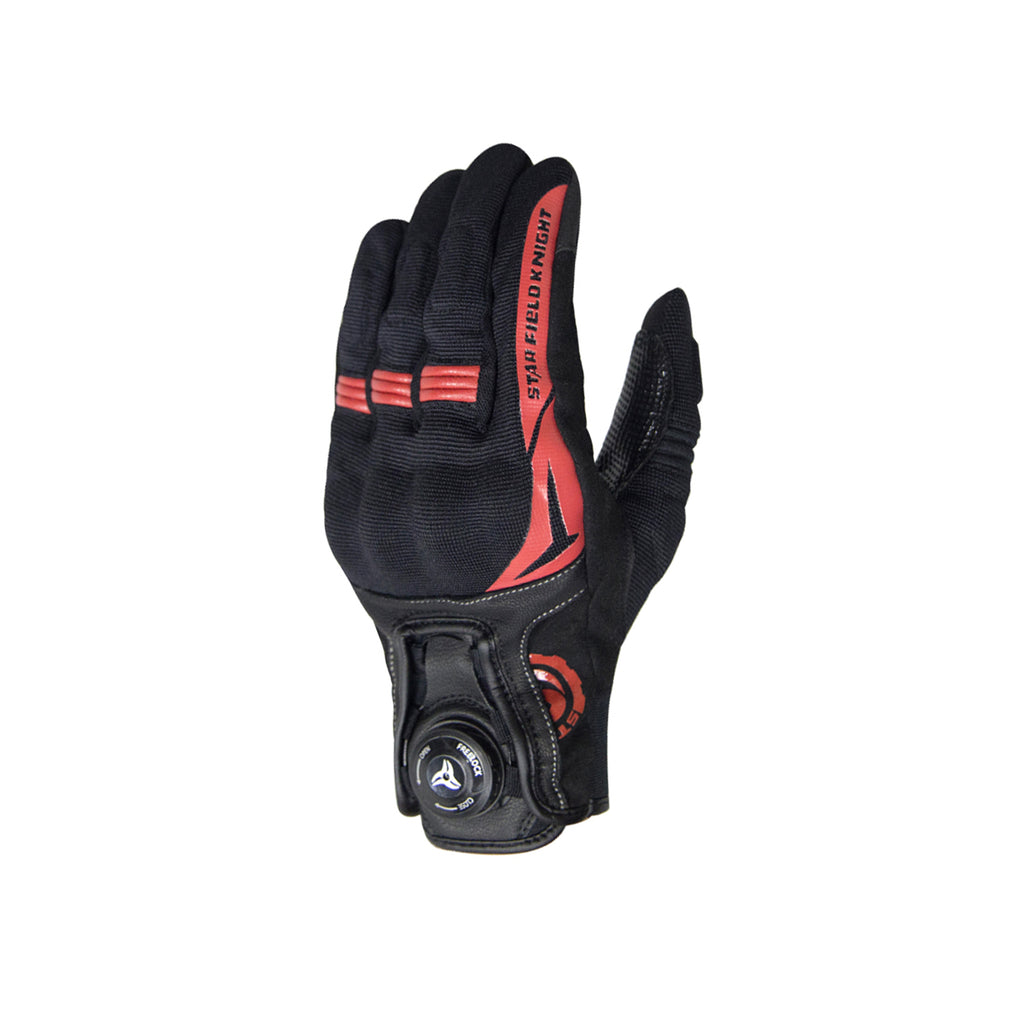 SKG Motorcycle Summer Air Hole Riding Gloves Red/Black - 8733_3