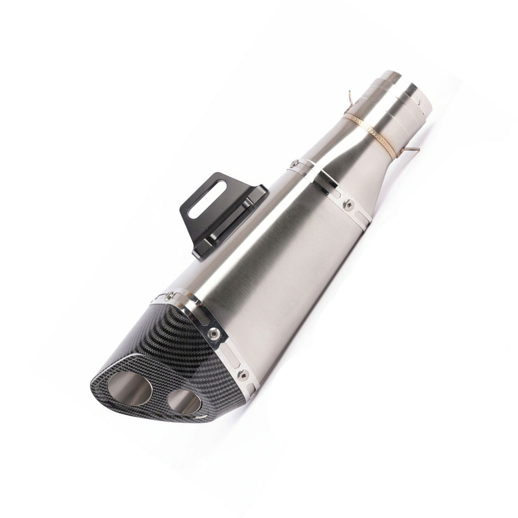 Best X01 Silver Carbon Motorcycle Exhaust Performance Slip On - 875692