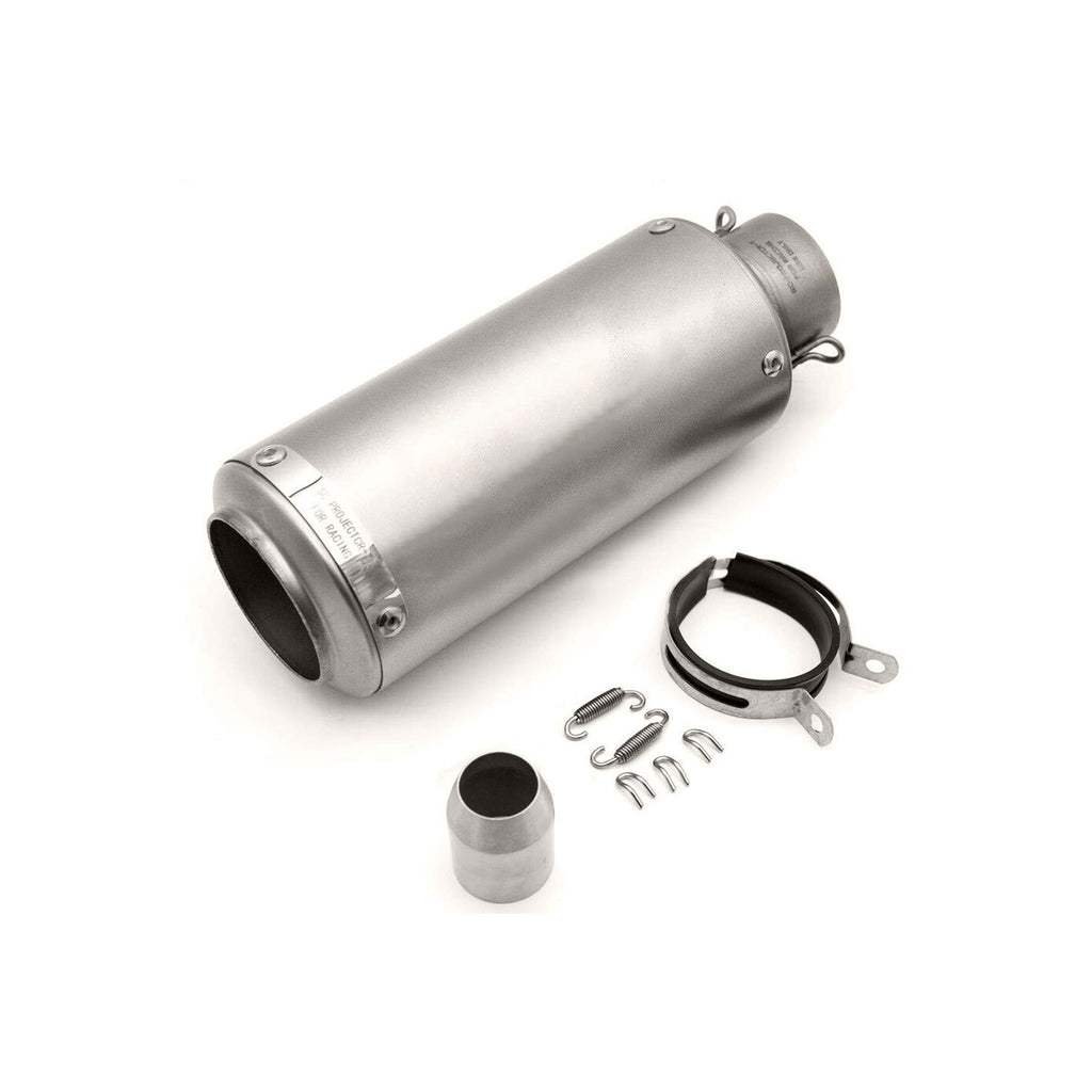 Universal Motorbike Exhaust System with Silver Strip_2