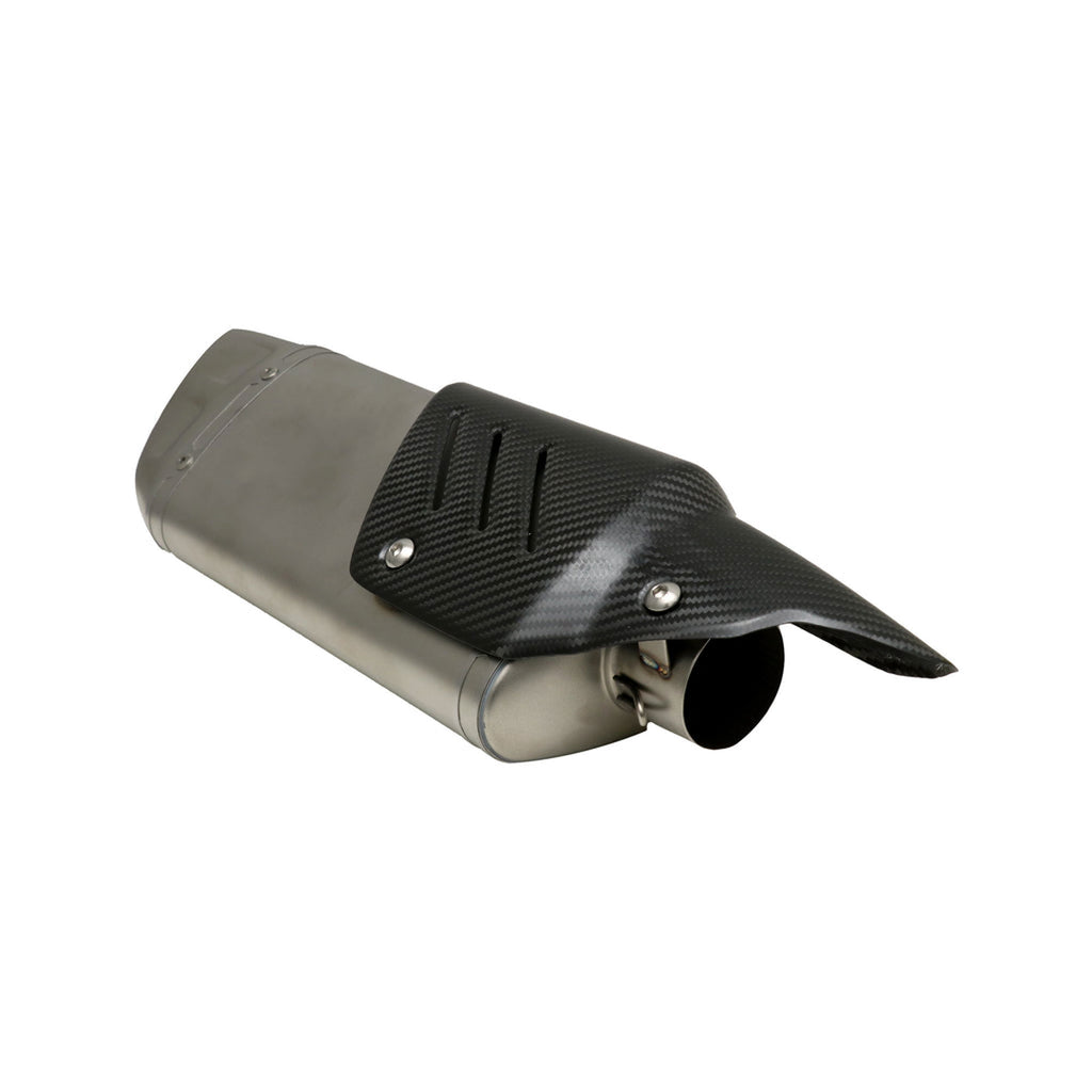 Top Motorcycle Exhaust System Silver Carbon Fibre_5