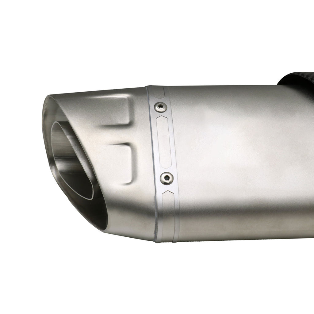 Top Motorcycle Exhaust System Silver Carbon Fibre_7