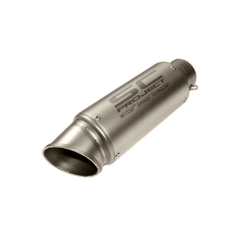 Premium Universal Bike Modified Exhaust Muffler Silencer Silver_1