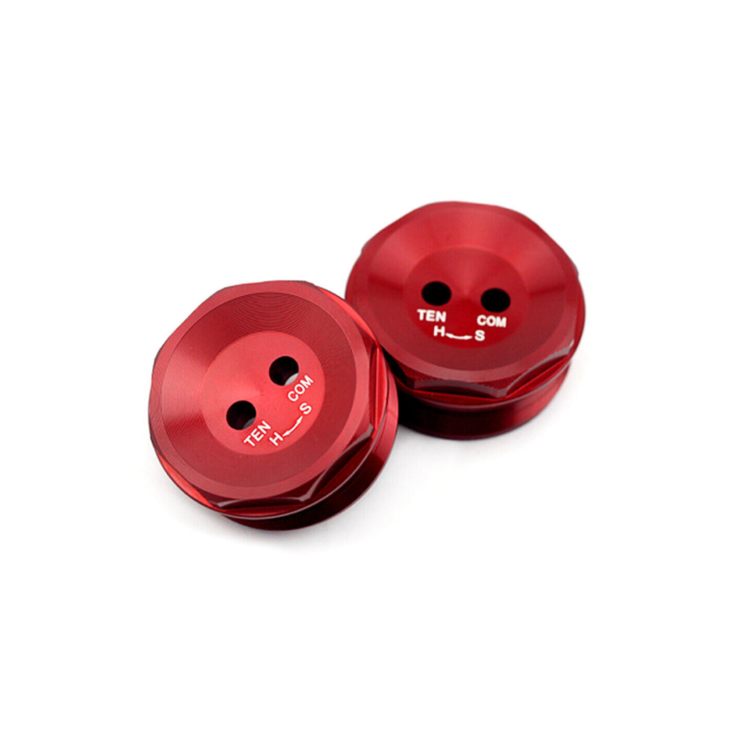 PAIR OF SAVAGE FRONT FORK BOLTS COVER FOR HONDA CB650R RED - 875553