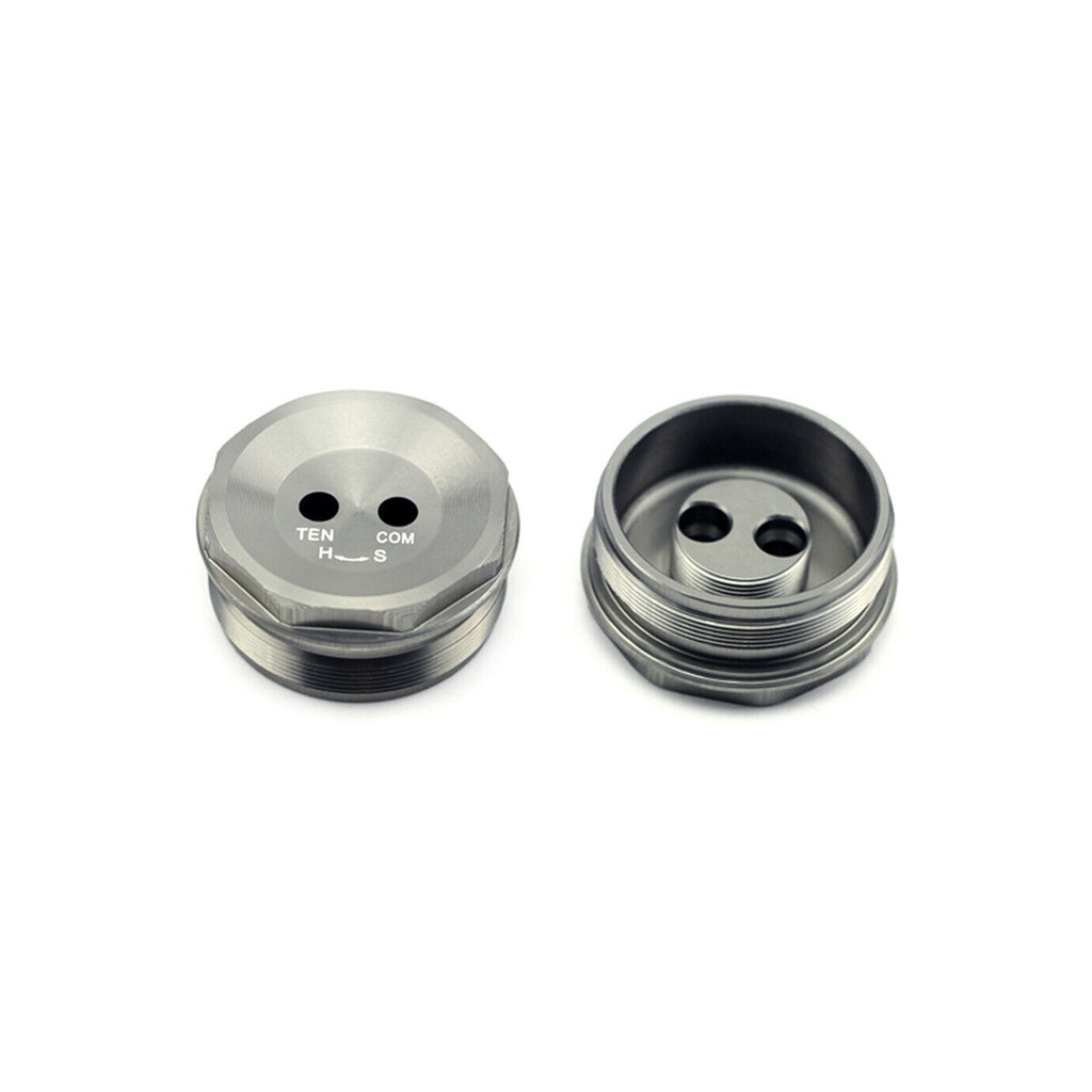 PAIR OF SAVAGE FRONT FORK BOLTS COVER FOR HONDA CB650R, TITANIUM - 875554