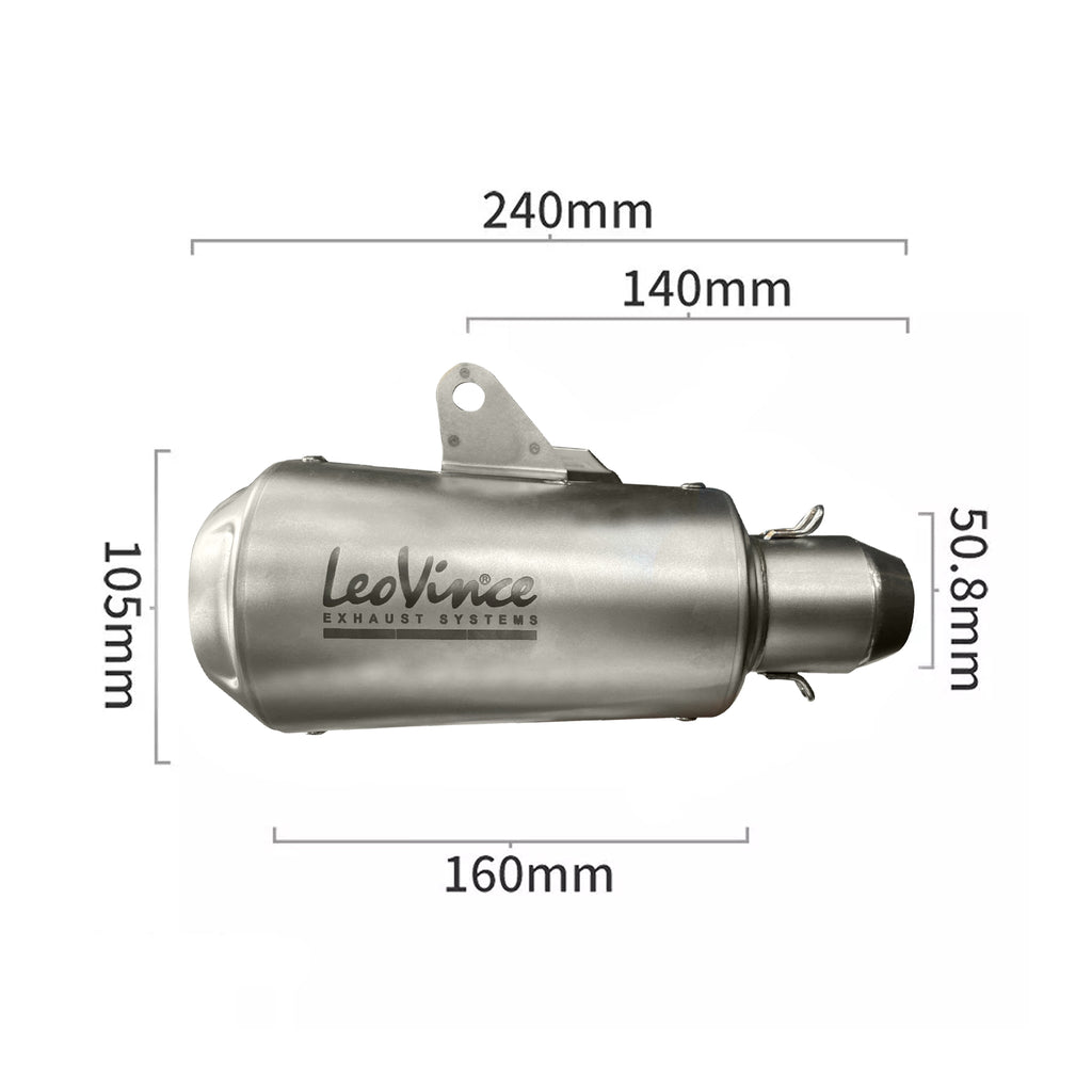 LEOVINCE Exhaust D177 Premium AISI 304 Stainless Steel Muffler - 875675_3