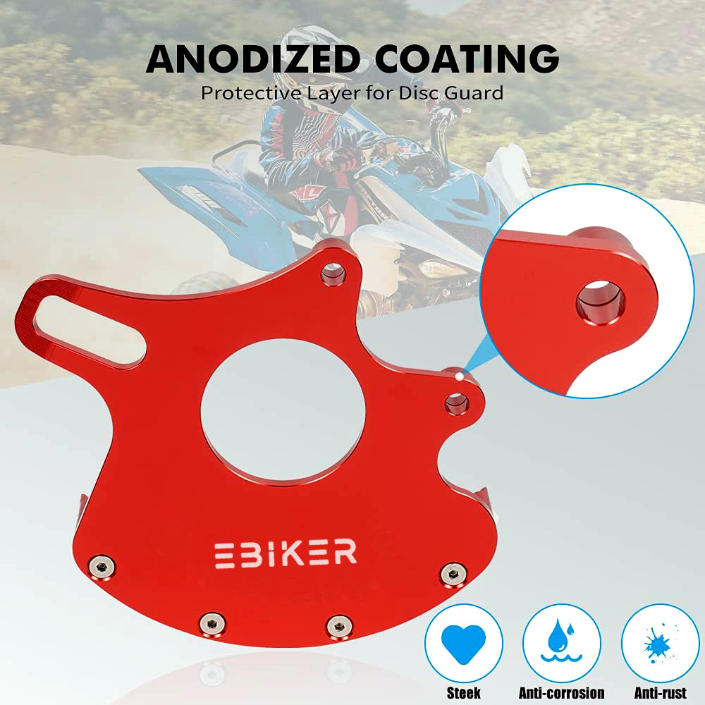 Rear Disc Brake Rotor Cover Protector for Yamaha Raptor 700, Red - EB11240409_5