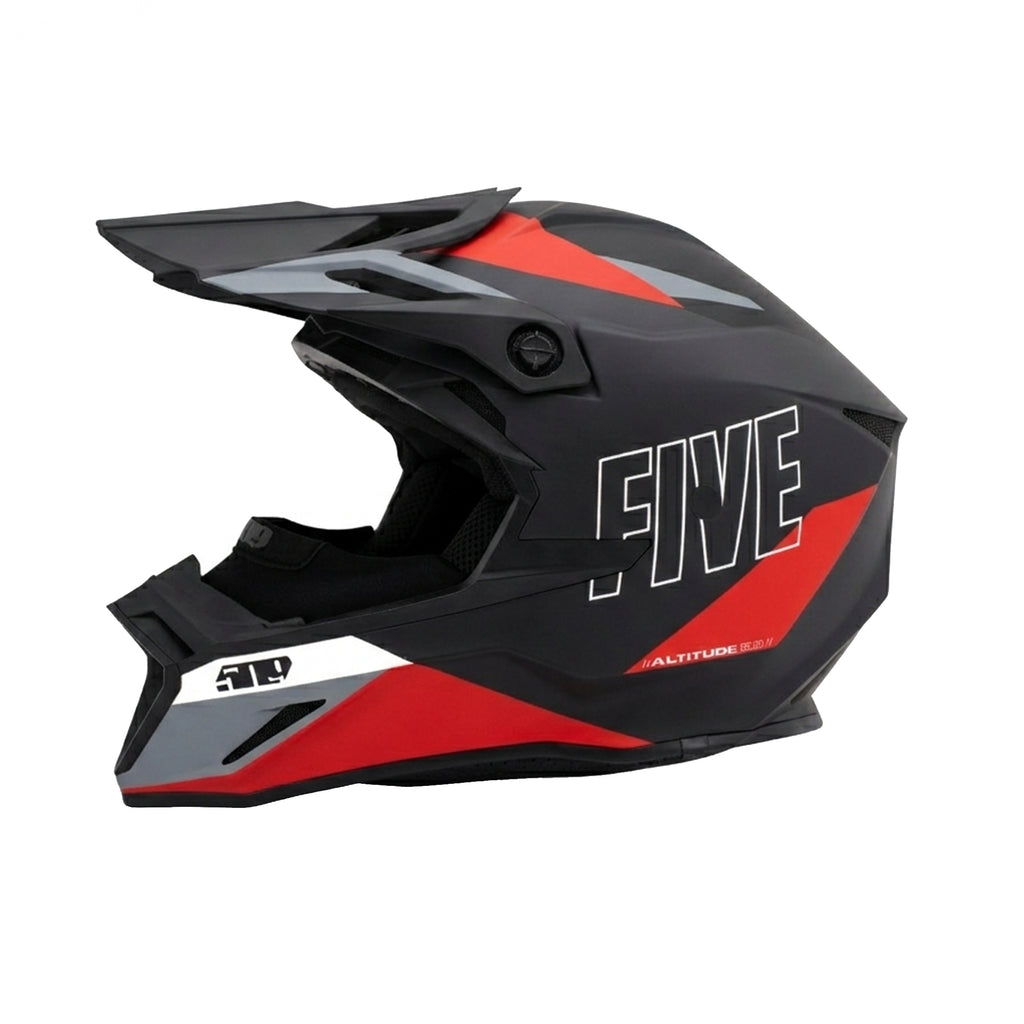 Five 0 Nine Kids/Youth Full Face Motocross Safety Helmet Matte Black Red_7