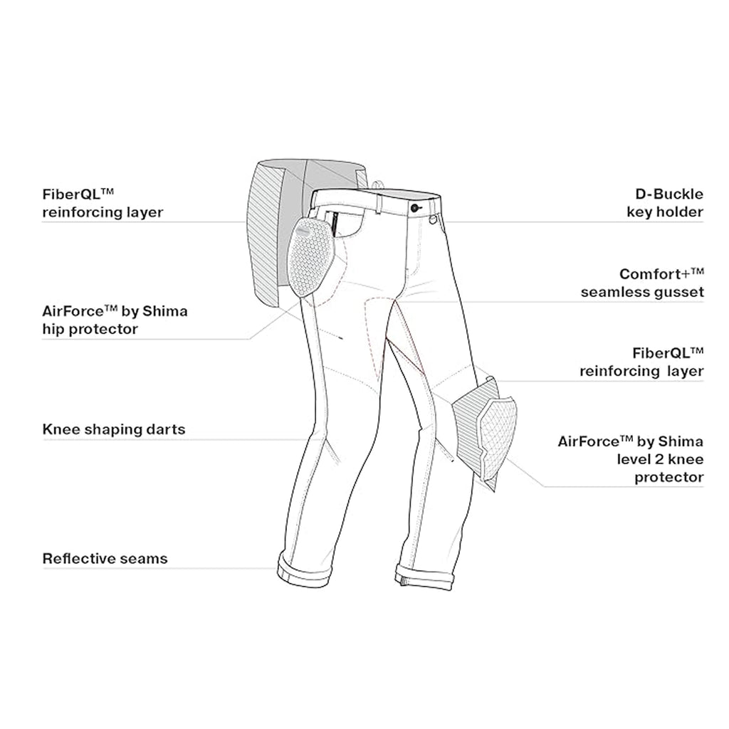 SHIMA DEVON Men’s Motorcycle Jeans FiberQL™ UHMWPE, CE Knee Level 2_7