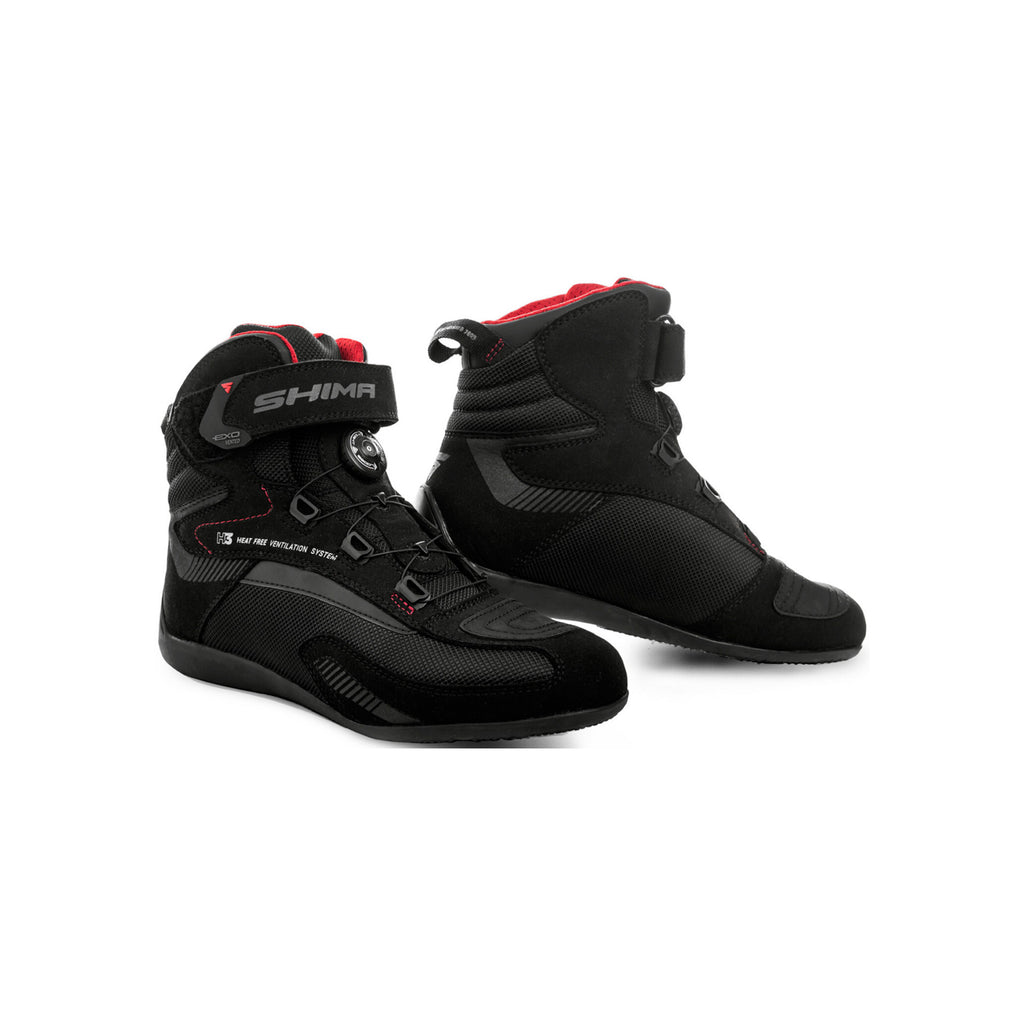 SHIMA EXO Vented Motorbike Shoes for Men Black_1