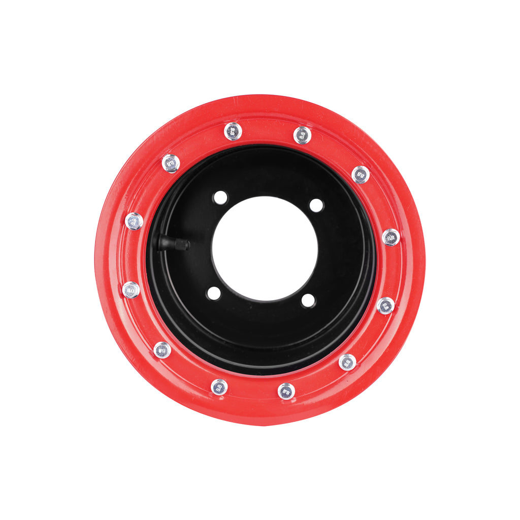 Beadlock Wheel Rim Rear Raptor ATV RED with OEM Lug Nuts_2