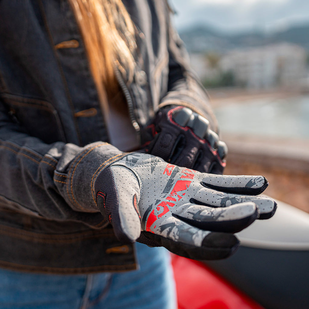 LS2 Chaki Gloves – Ventilated Goatskin Leather Motorcycle Gloves_9