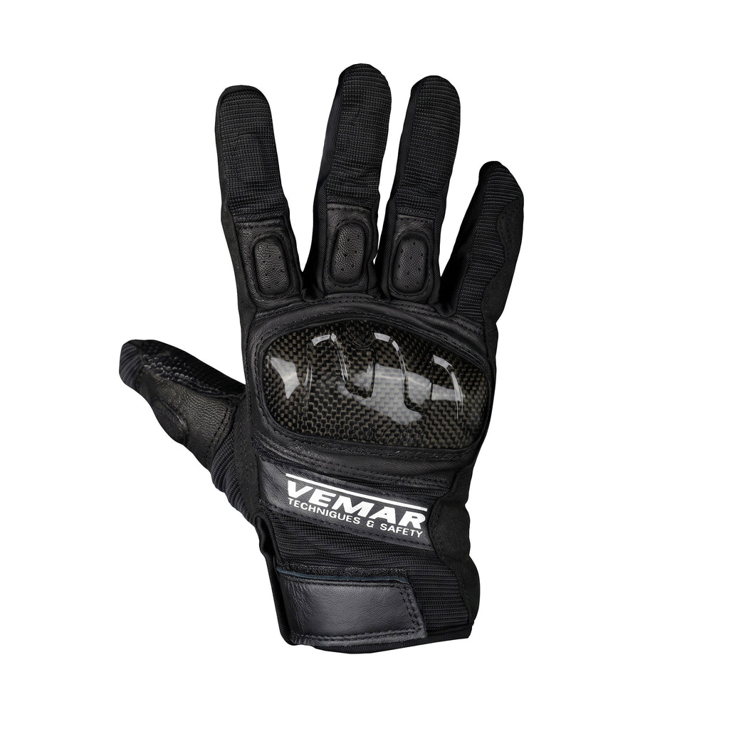 VEMAR VE-312 Motorcycle Riding Carbon Fiber Protection Gloves Black_1
