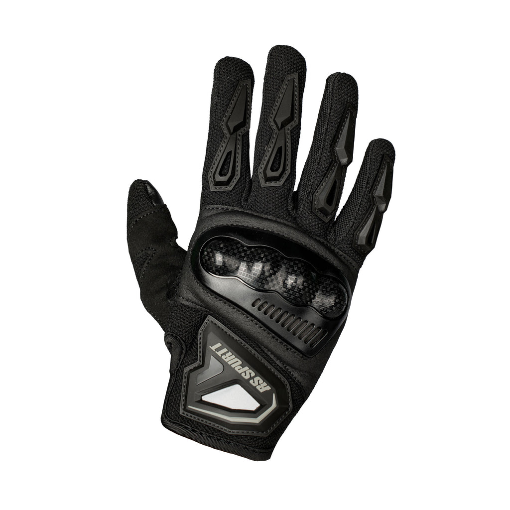 RS Gloves RS02 Black Breathable Motorcycle Riding Gloves_1