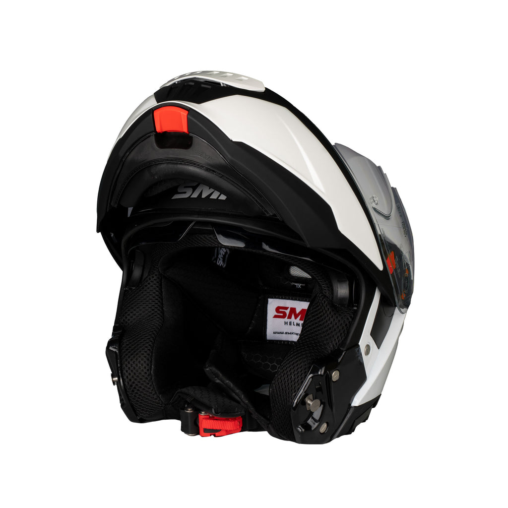 SMK Gullwing GL100 Gloss White Modular Flip-Up Helmet _4