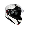 SMK Gullwing GL100 Gloss White Modular Flip-Up Helmet _6