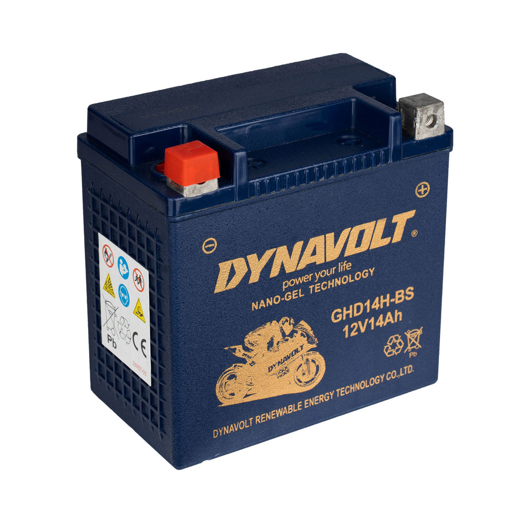 Dynavolt GHD14H-BS 12V 14Ah AGM Gel Motorcycle Battery_1