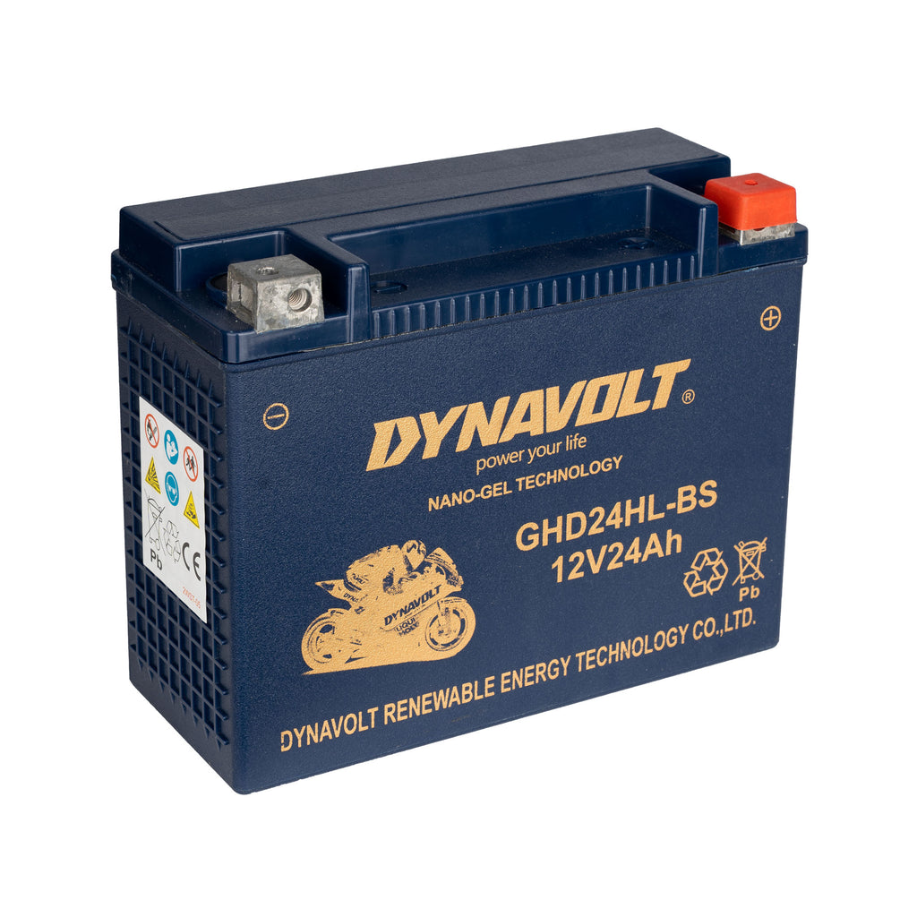 Dynavolt GHD24HL-BS 12V 24Ah Nano Gel AGM Motorcycle Battery_1