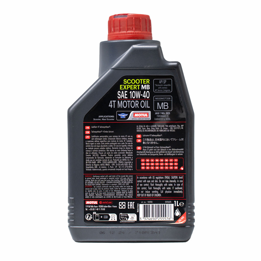 MOTUL Scooter Expert MB 10W40 1L 4T Engine Oil_2
