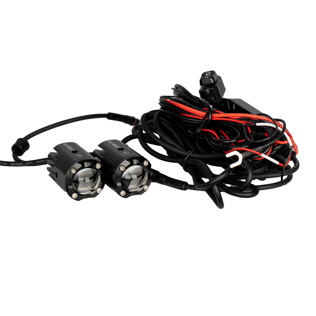 FUTURE EYES F150S Mini Motorcycle LED Auxiliary Fog Lights Yellow/White_2