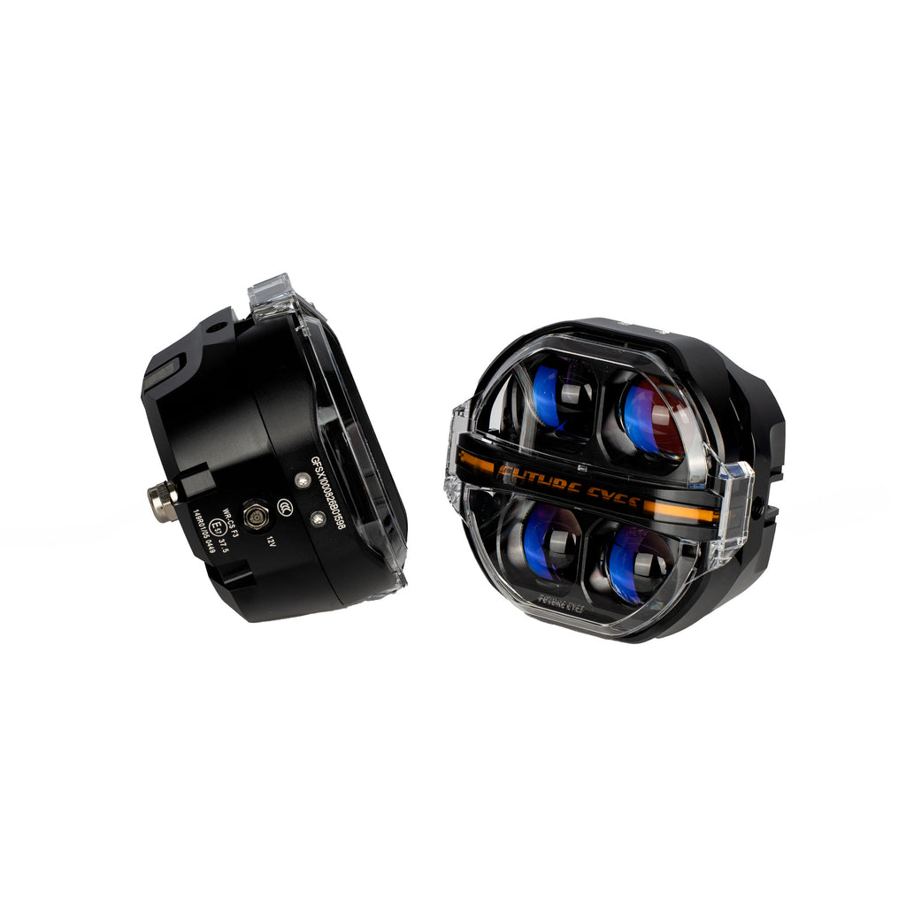 FUTURE EYE X100 Motorcycle LED Auxiliary Driving Light Dual Color Yellow & White_6