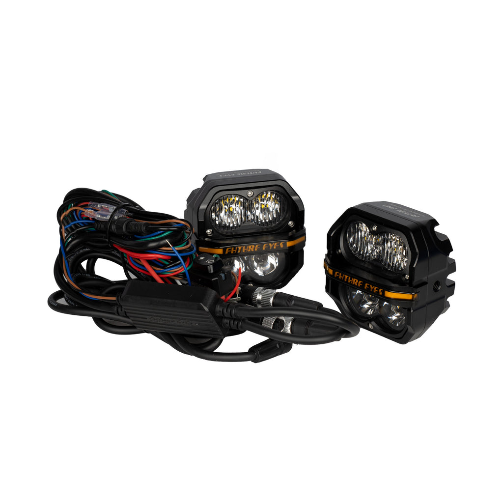 FUTURE EYES Z4 Yellow Motorcycle Auxiliary LED Fog Lights 120W_2