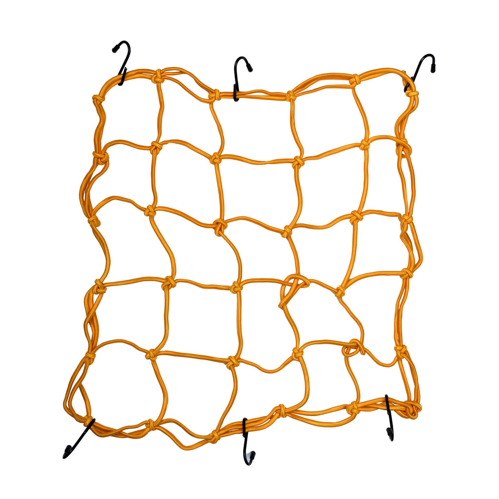 Motorcycle Helmet Elastic Bungee Cargo Luggage Net with 6 Hooks Yellow_2