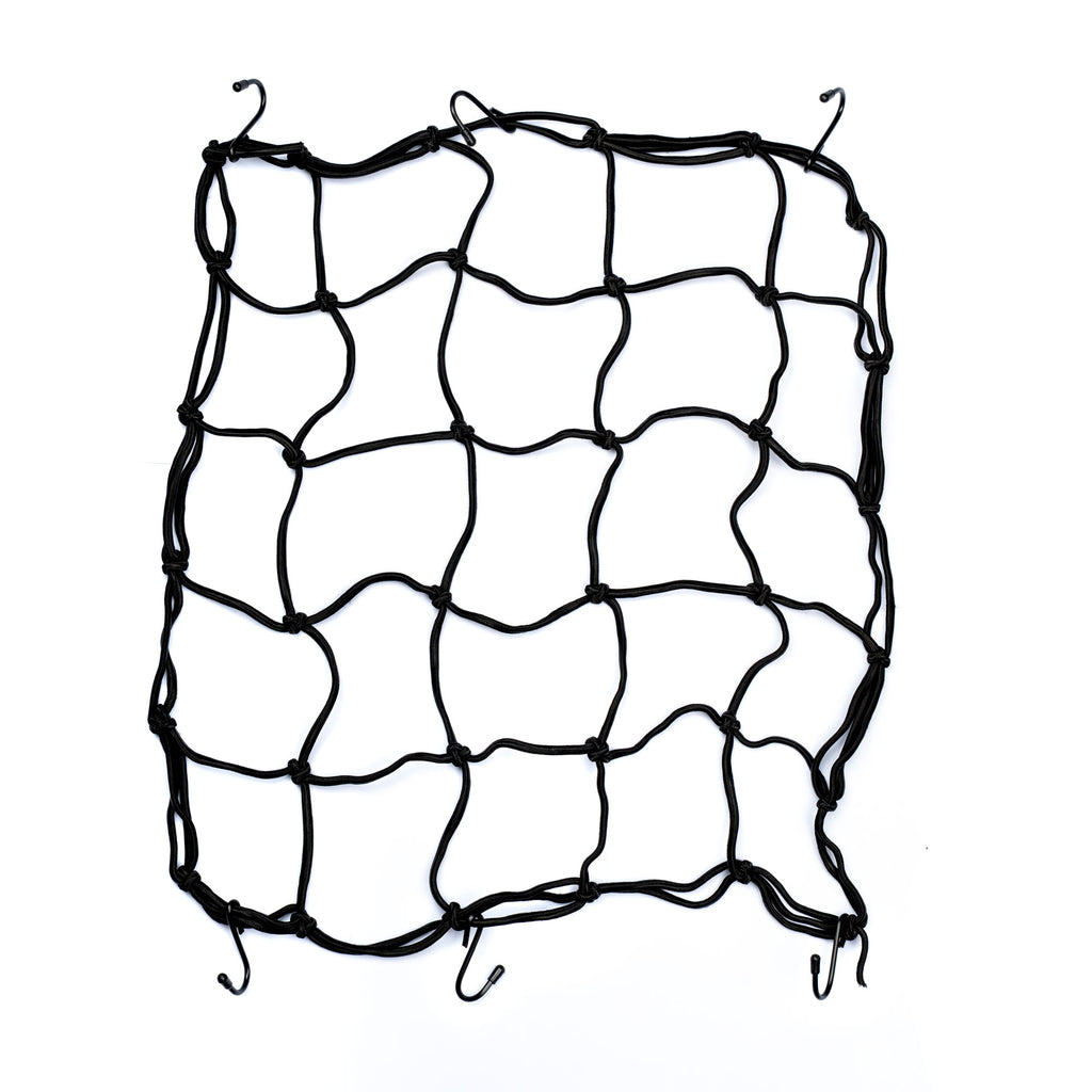 Motorcycle Helmet Elastic Bungee Cargo Net with Hooks Black_2
