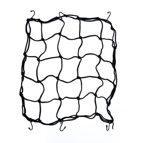 Motorcycle Helmet Elastic Bungee Cargo Net with Hooks Black_2