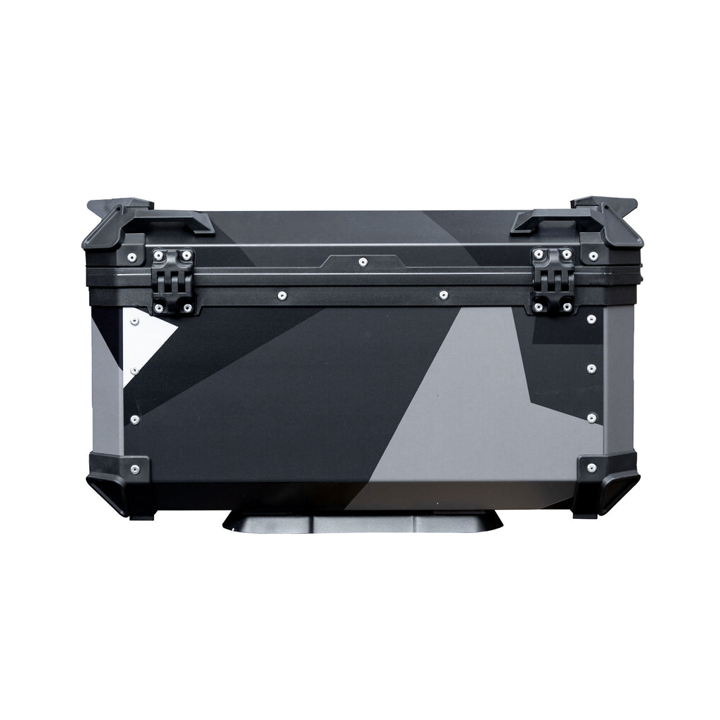COOCASE 65L Motorcycle Top Case Geometry Black Grey Aluminum Top Box_3