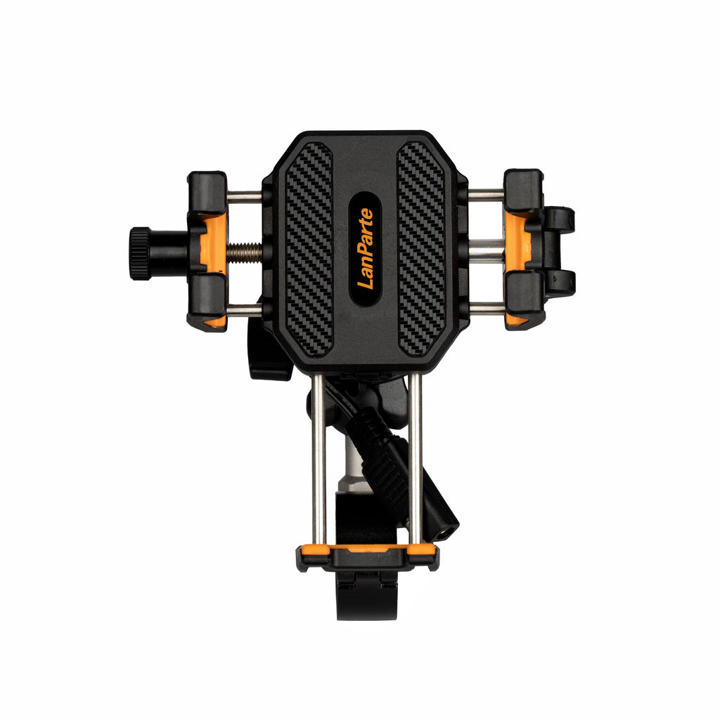 LanParte LPT01-E Motorcycle Phone Holder With Wireless Charging Anti Vibration Rod Clamp_3