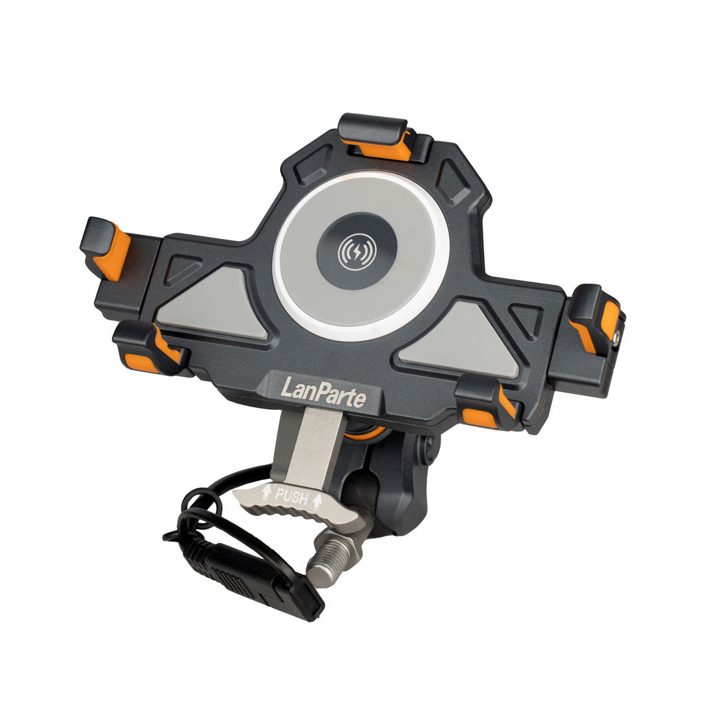 LanParte UBA MC Motorcycle Phone Holder with 15W Wireless Charging - 874459